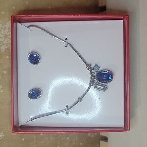 Blue earrings & necklace set